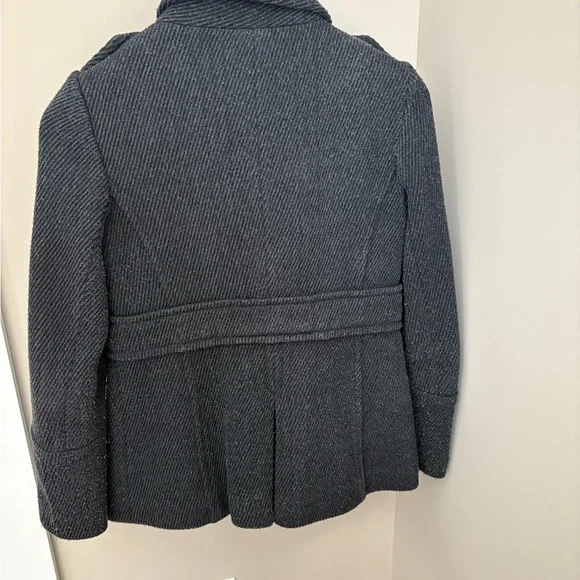 LOFT Charcoal Gray Double-Breasted Peacoat - Picture 2 of 6